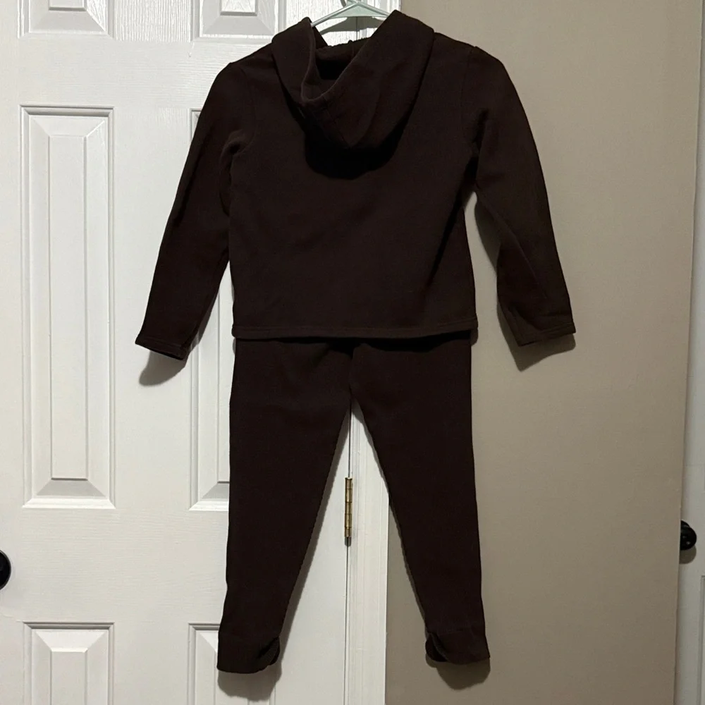 Disney Brown Kids Hoodie & Sweatpants Set with Winnie The Pooh and Piglet